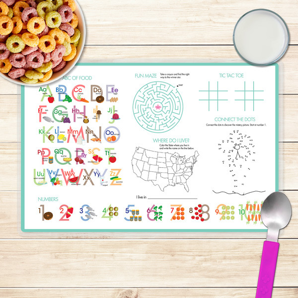 Just Like Me Girl Aqua Kids Placemat