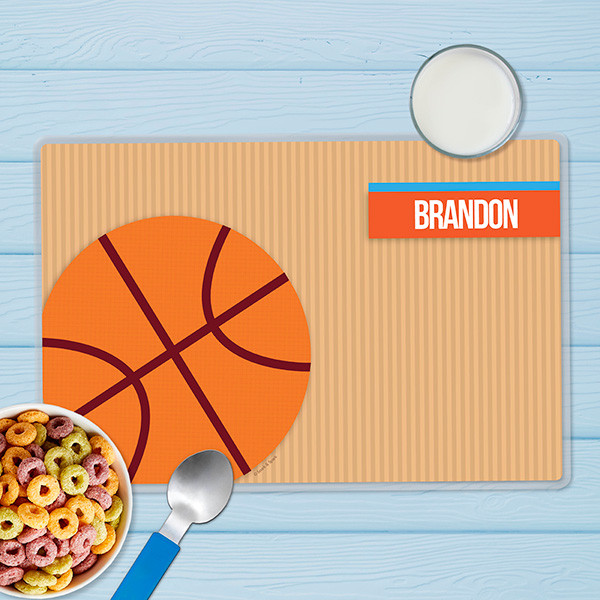Basketball Fan Boy Kids Placemat