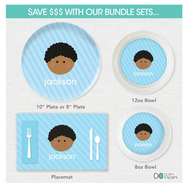 Just Like Me Boy Light Blue Kids Placemat