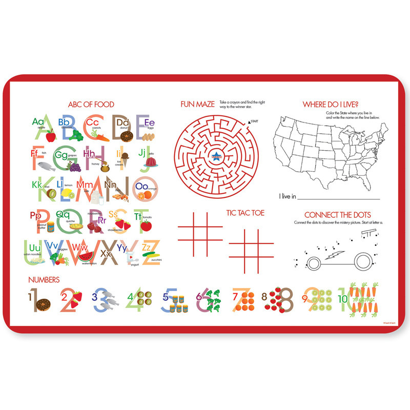 Just Like Me Boy Red Kids Placemat