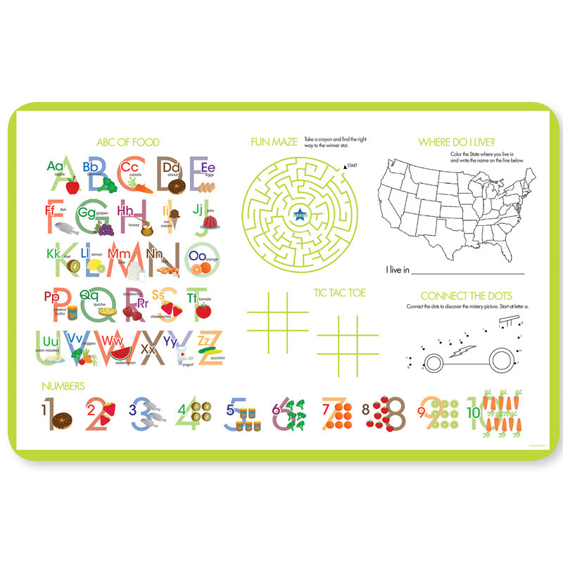 Surf the Waves Blue Kids Placemat