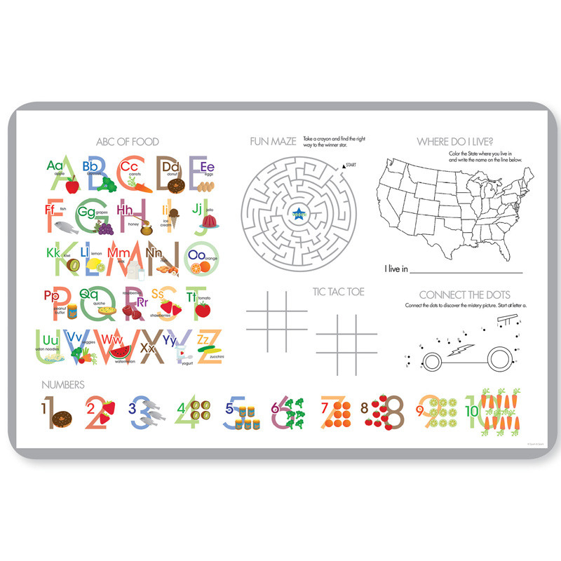 Sweet Little Blue Whale Kids Placemats