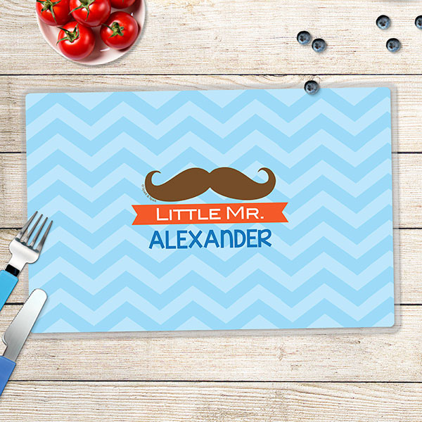 Little Mr. Mustache Kids Placemats