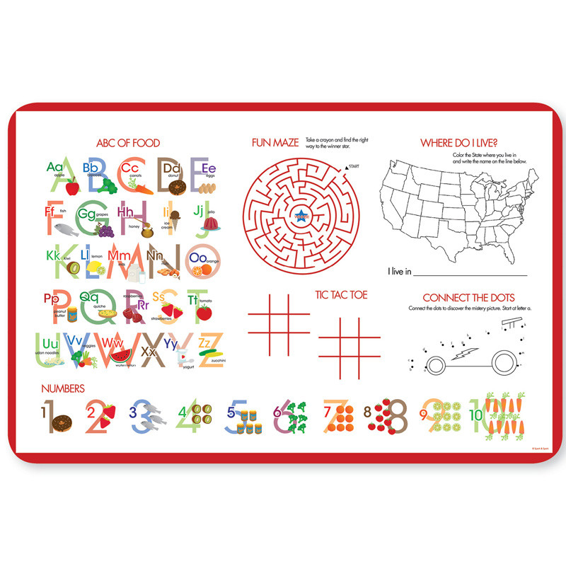 Fly Little Plane Kids Placemats