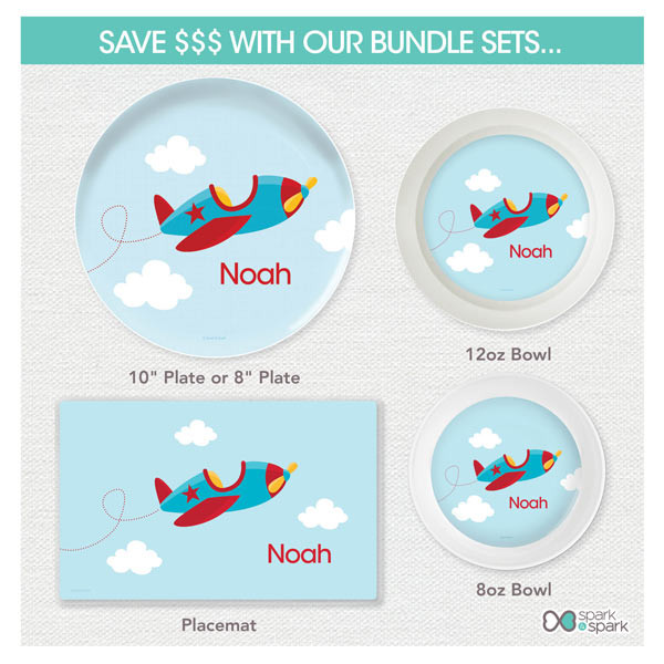 Fly Little Plane Kids Placemats