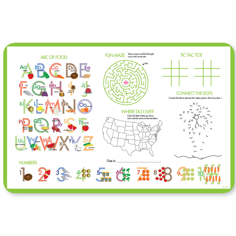 Cute Animals in the Forest Kids Placemats