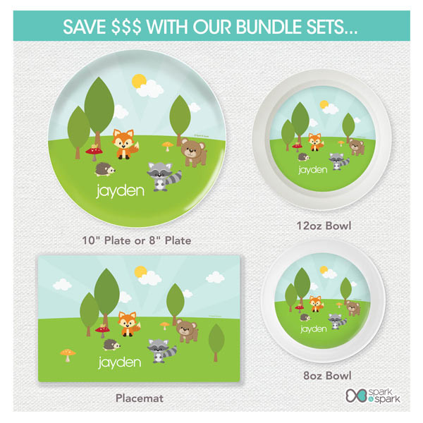 Cute Animals in the Forest Kids Placemats