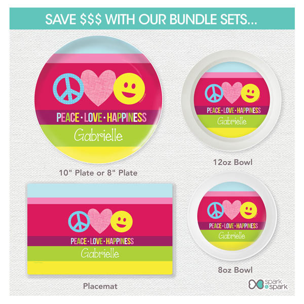 Peace & Love Signs Kids Placemat