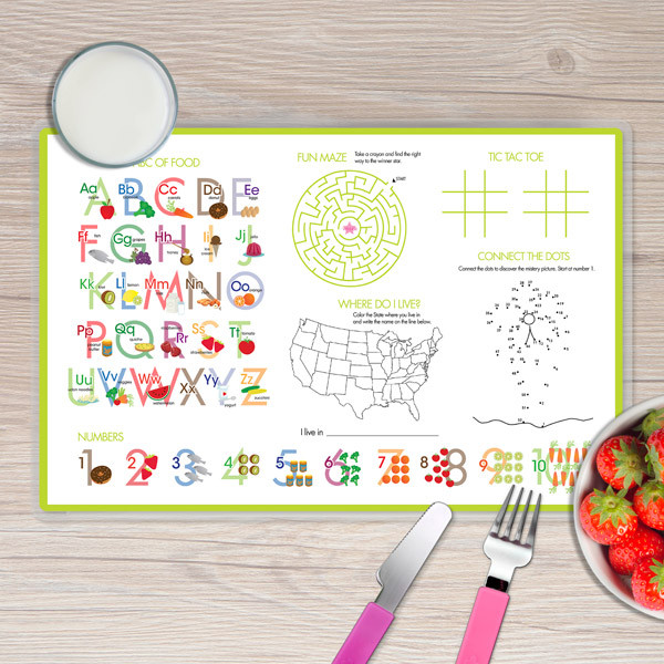 Turtle and Happy Bird Kids Placemat