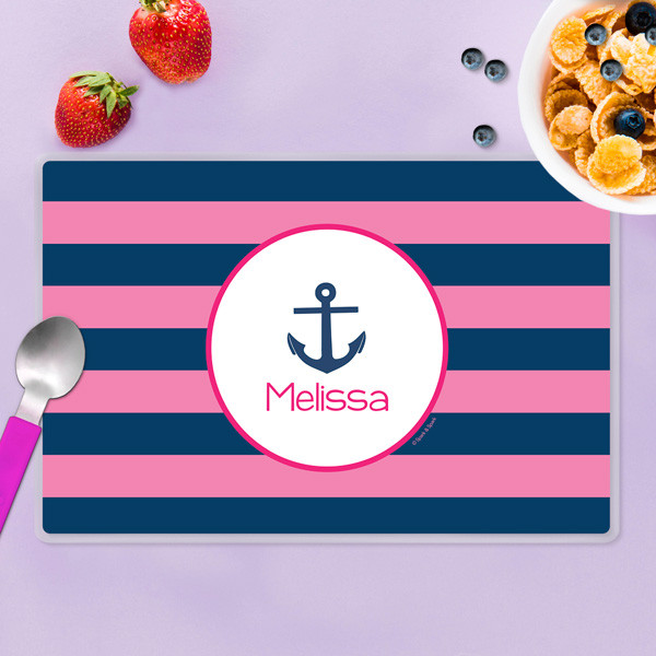 Let's Sail Pink Kids Placemat