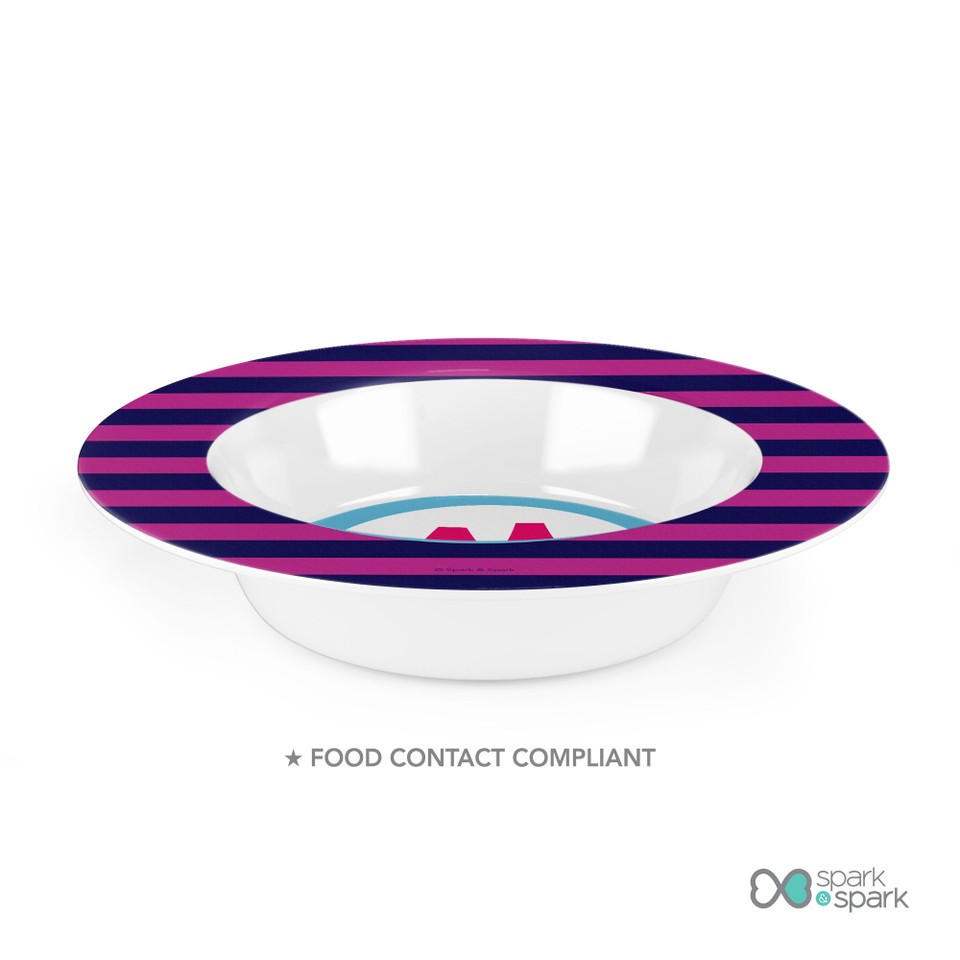 Fun Initials Magenta Kids Bowl