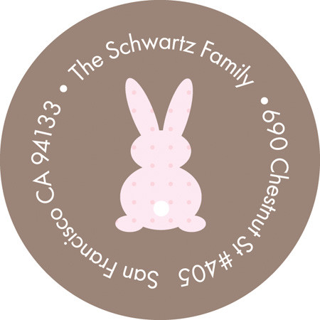 Little Bunny Light Choc Cute Address Labels