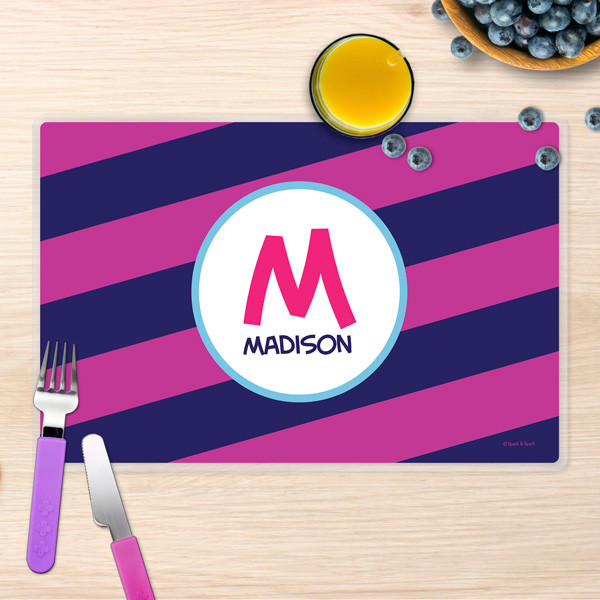 Fun Initials Magenta Kids Placemat