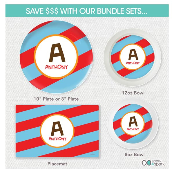 Fun Initials Red Kids Placemat