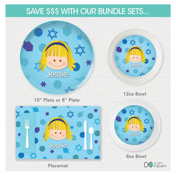 Hanukkah Joy Girl Kids Placemat