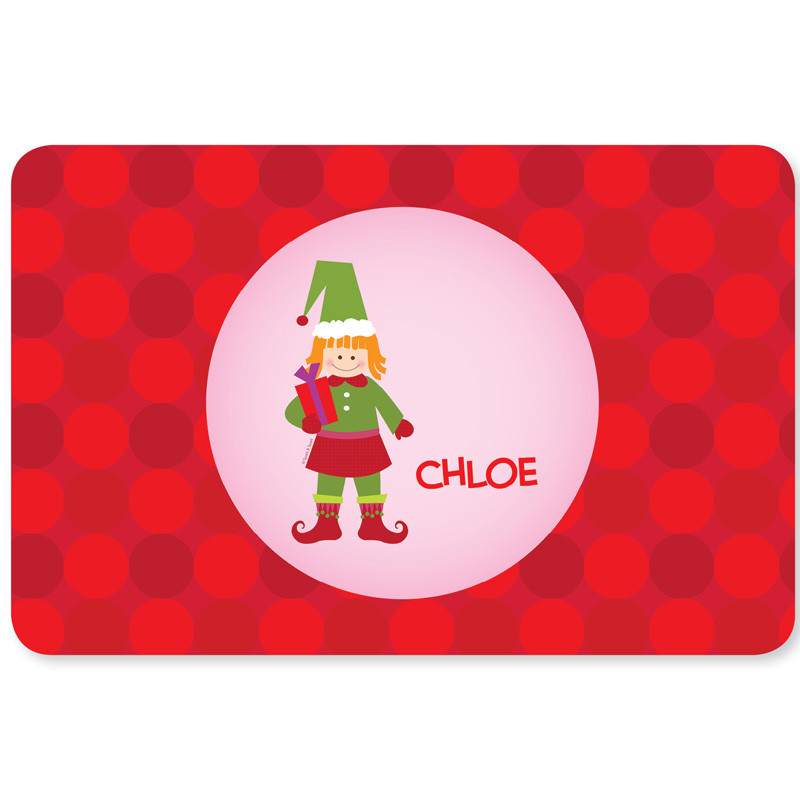Cute Elf Girl Kids Placemat