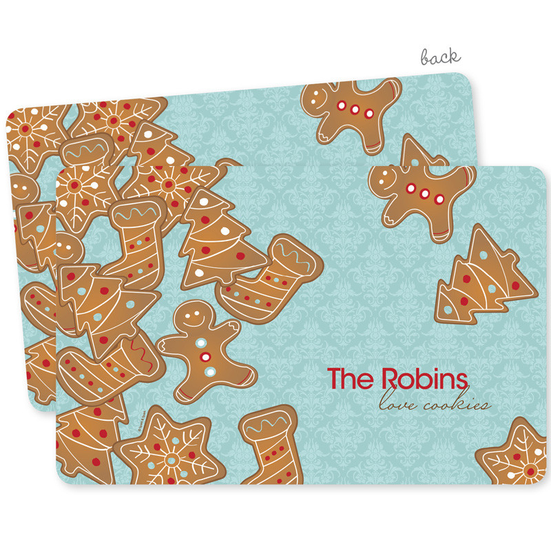 Yummy Xmas Cookies Holiday Placemat