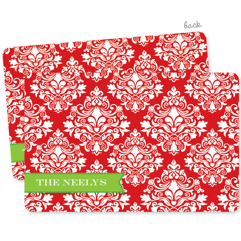 Red Damask Wonder Holiday Placemat