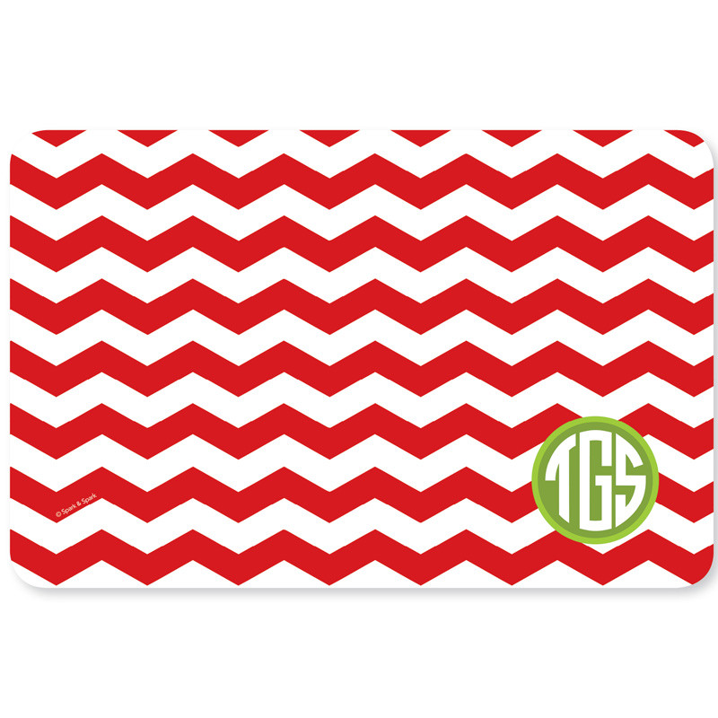 Chevron and Initials Holiday Placemat