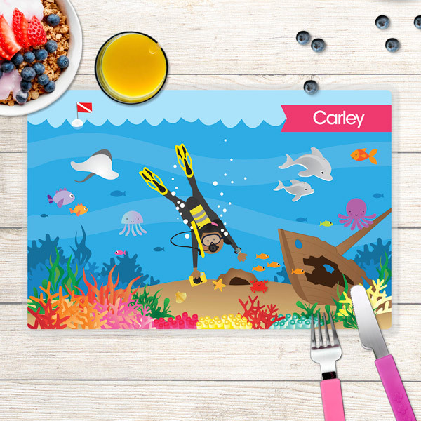 Under the Sea Girl Kids Placemat