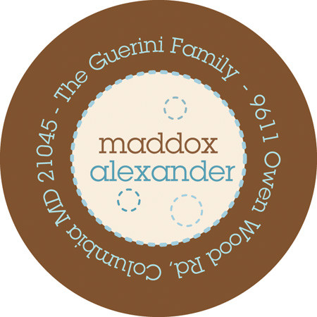 Fun Address Labels Mod Circles And Ribbon