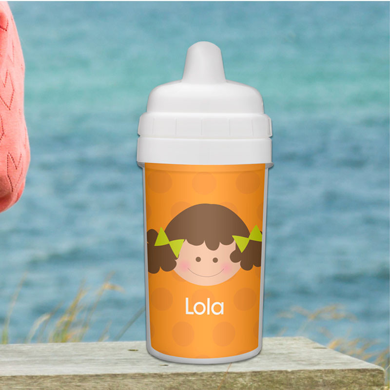 Just Like Me Orange Girl Sippy Cups