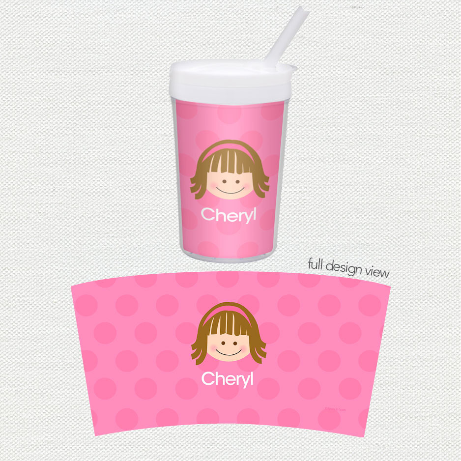 Just Like Me Girl Pink Toddler Cup