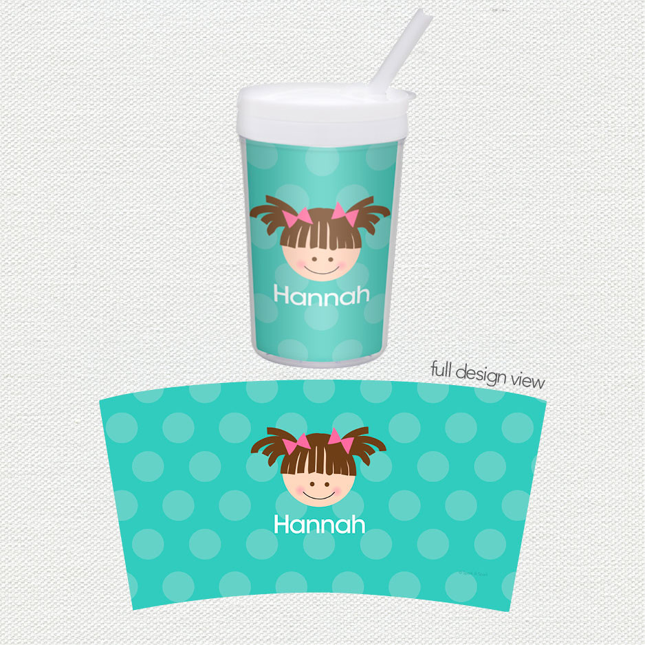 Just Like Me Girl Aqua Toddler Cup