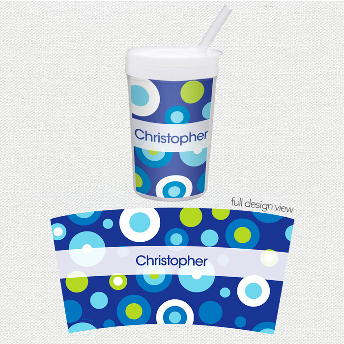 Circles and Circles Blue Toddler Cup