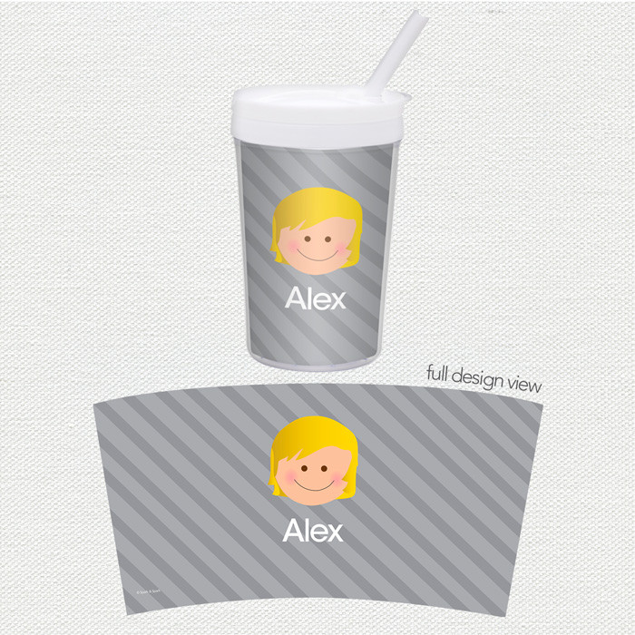 Just Like Me Boy Grey Toddler Cup