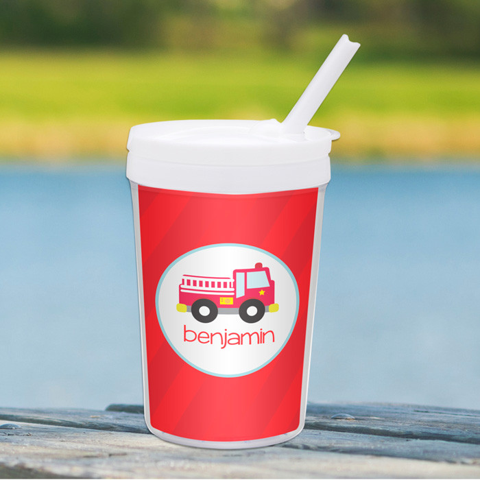 Cute Little Firetruck Toddler Cup