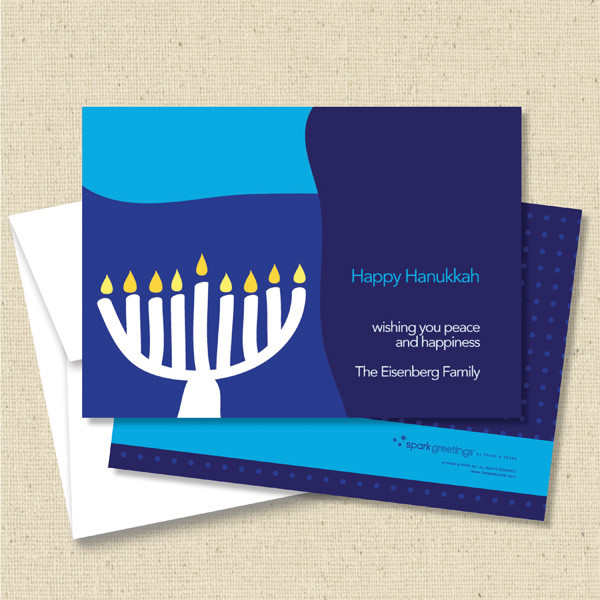 Front and back (optional) with white envelope