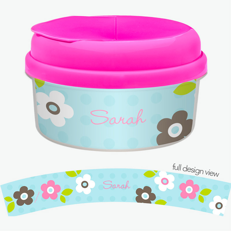 Preppy Flowers Blue Snack Bowl