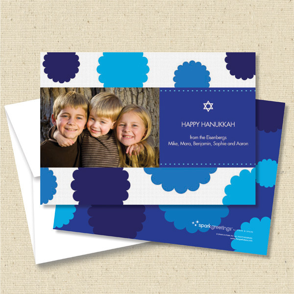 Front and back (optional) with white envelope