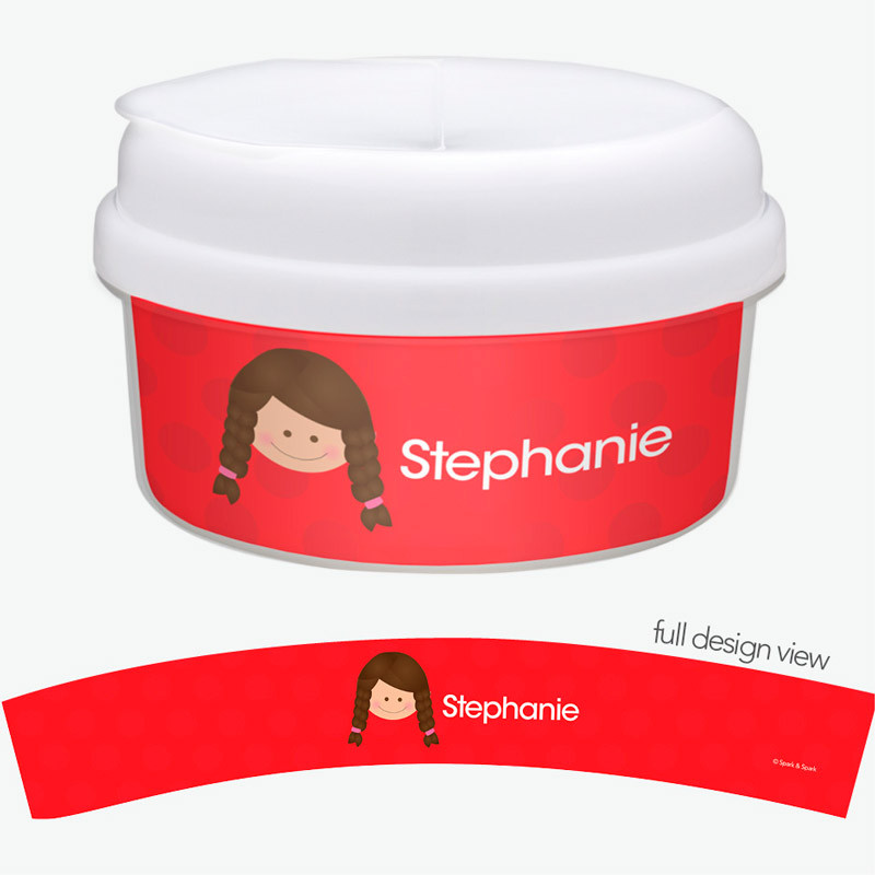 Just Like Me Girl Red Snackbowls For Toddlers