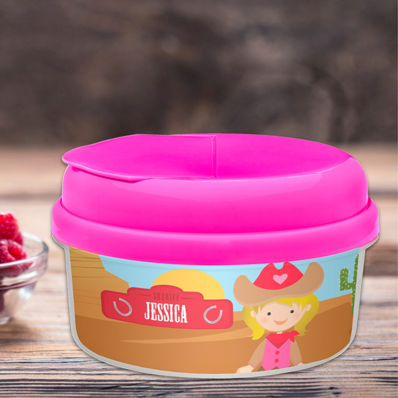 Blonde Cowgirl Toddler Snackbowls