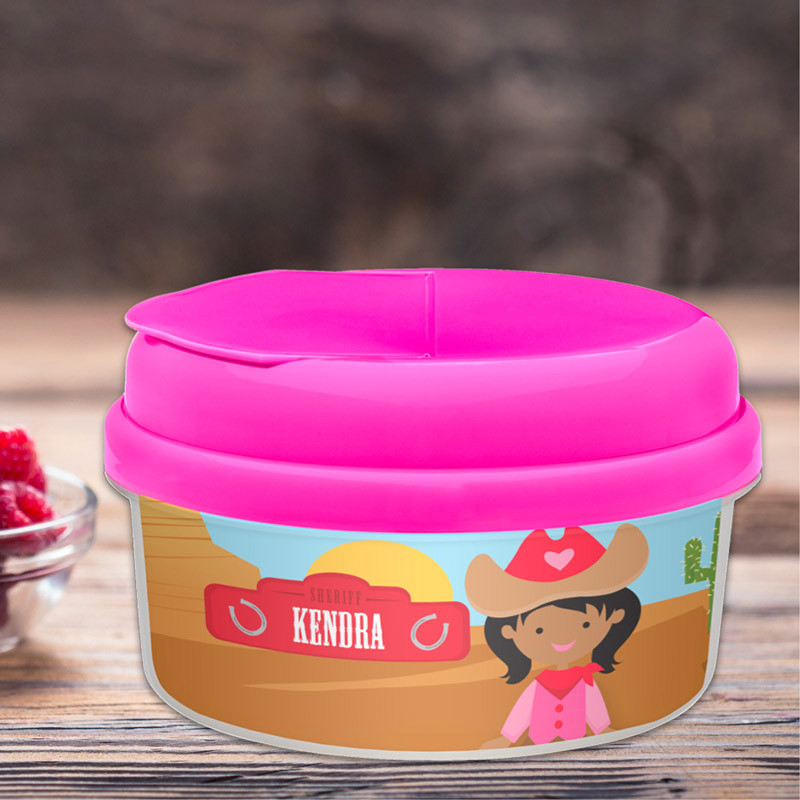 African American Cowgirl Toddler Snackbowls
