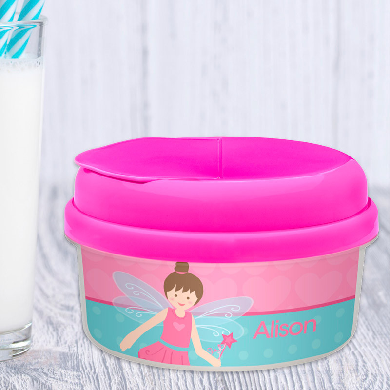 Brunette Fairy Girl Snack Bowls For Kids