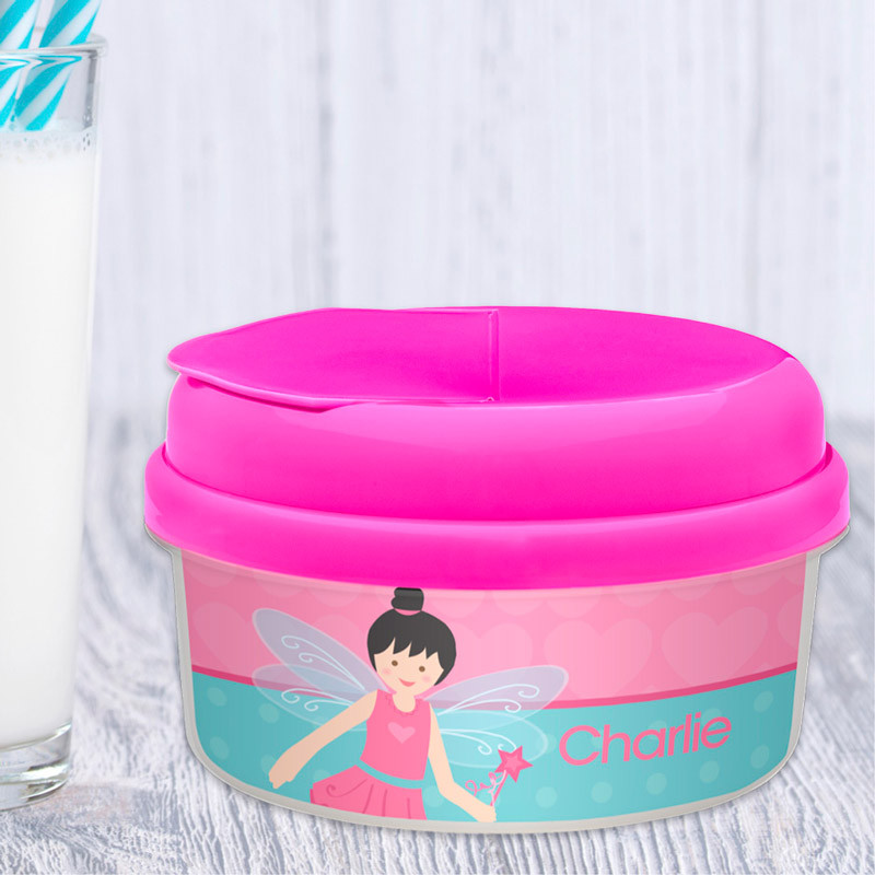 Black Hair Fairy Girl Snack Bowls For Kids