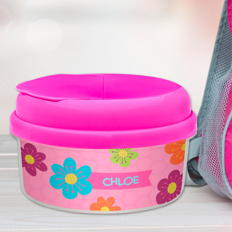Shiny Bold Flowers Toddler Snack Bowl