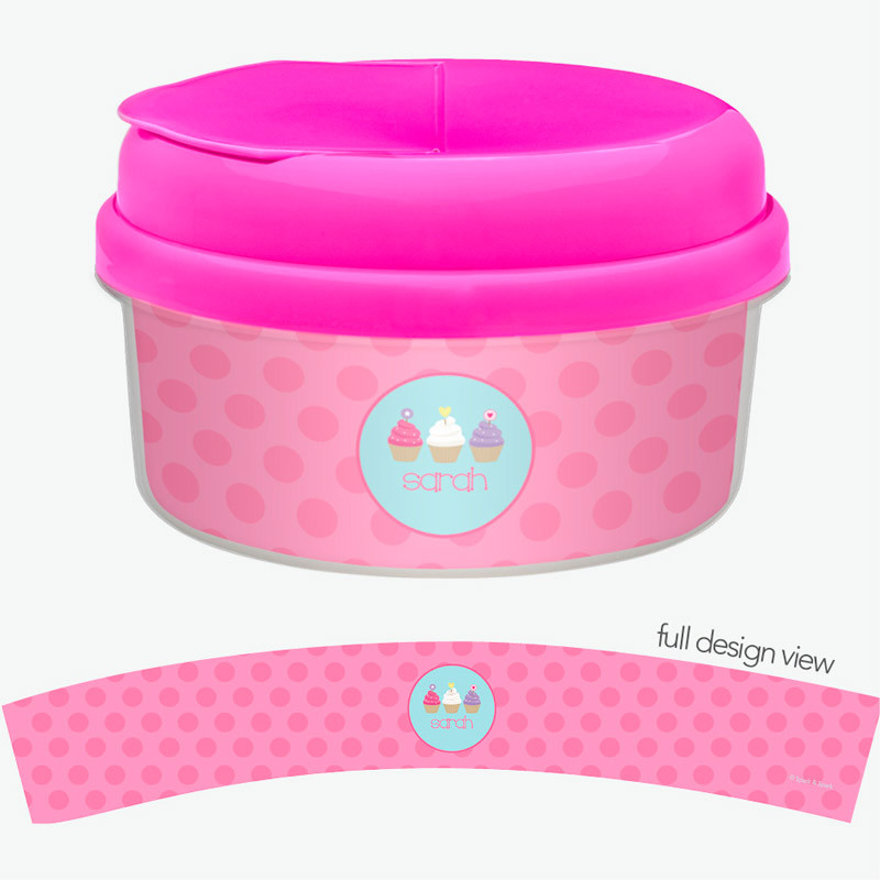 Sweet Cupcakes Snack Bowls With Lids