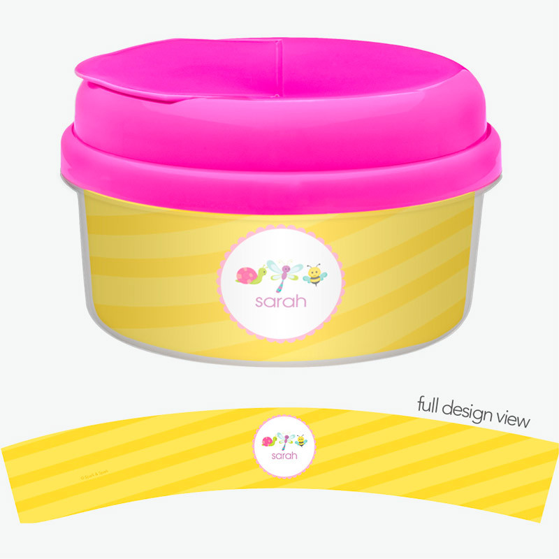 Three Sweet Little Bugs Personalized Snack Bowl