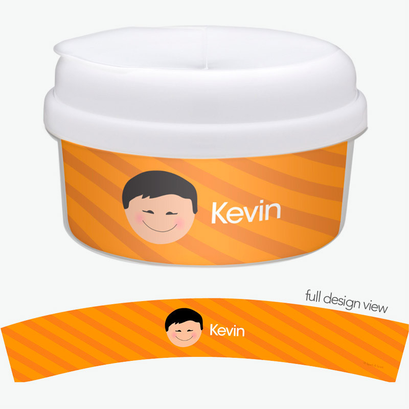 Just Like Me Boy Orange Snack Bowl