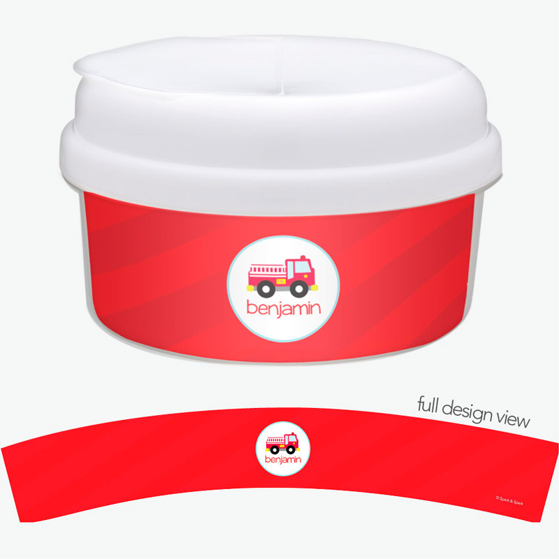 Cute Little Fire Truck Snack Bowl