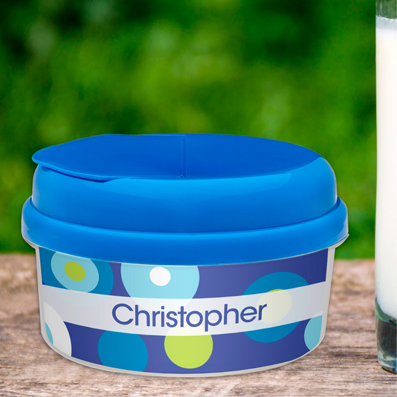 Circles And Circles Blue Snack Bowls For Kids