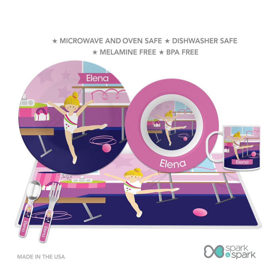 Cute Gymnast Girl Kids Bowl