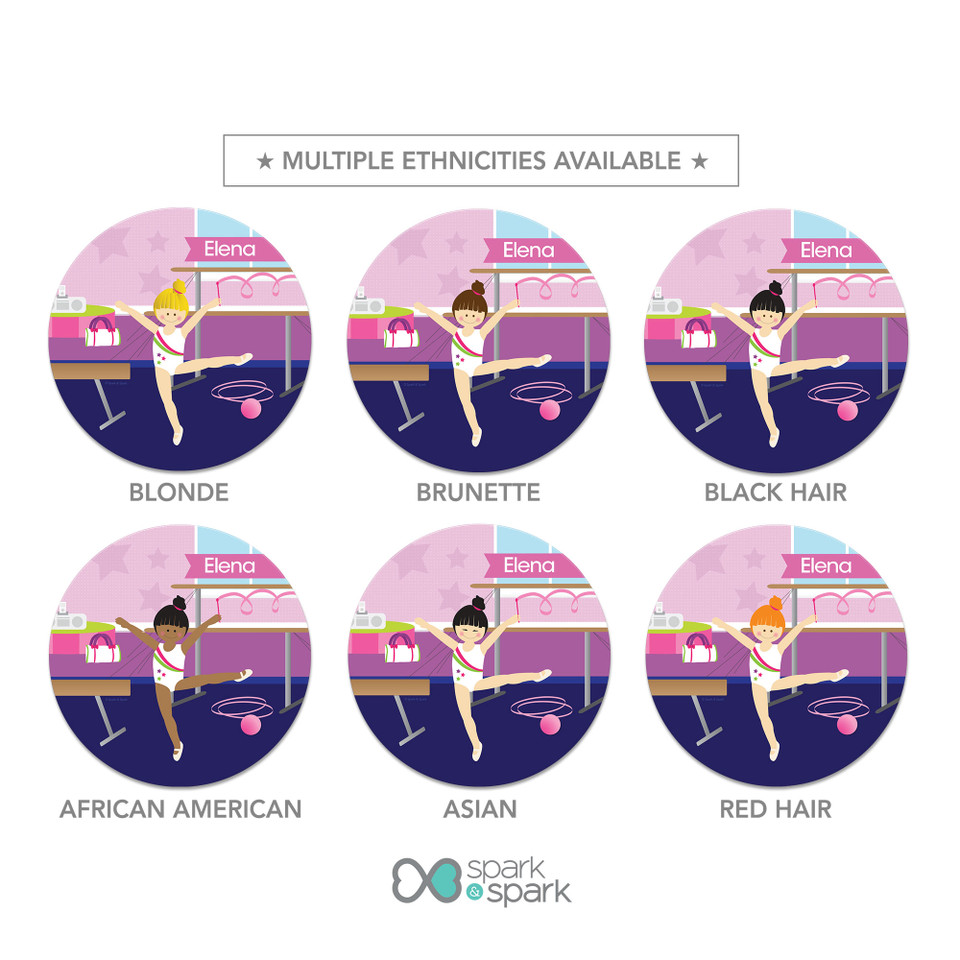 Cute Gymnast Girl Kids Bowl