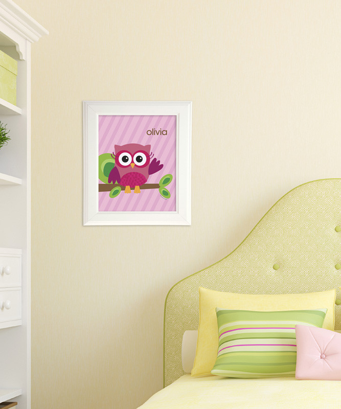 Pink Owl Be Yours Kids Wall Art