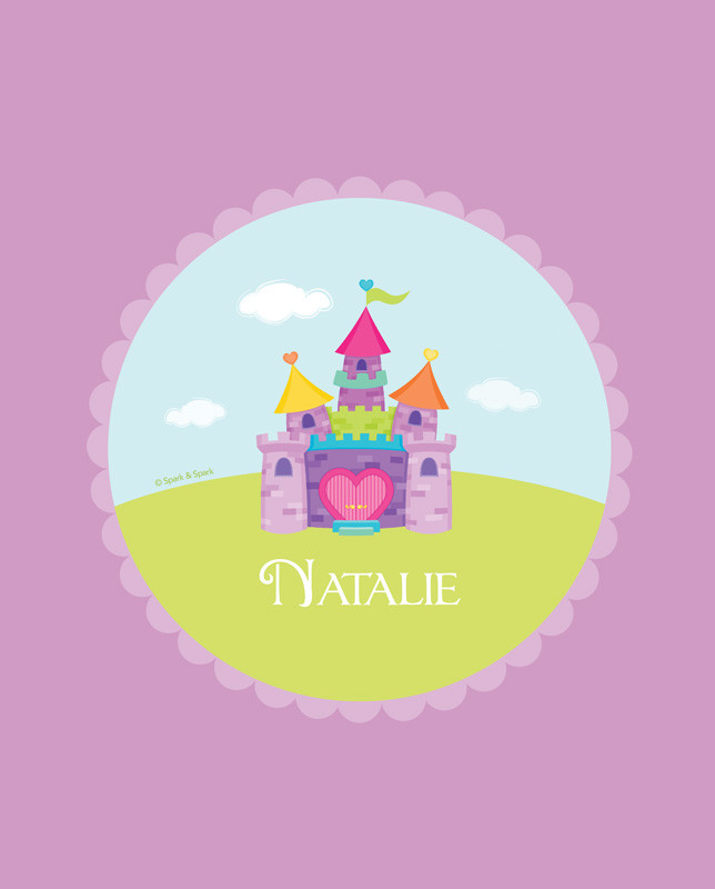 Pretty Heart Castle Kids Wall Art