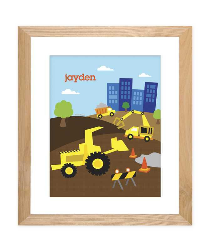 Construction Site Kids Wall Art